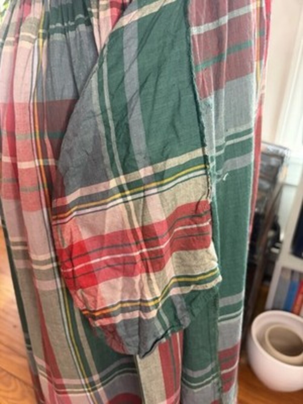 VTG 100% Cotton Plaid Button Down Dress W/ Pockets - Women’s Medium - Farm Wife - Picture 10 of 10